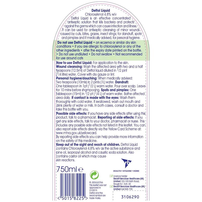 Dettol Antiseptic Liquid 750ml x3 Household 3
