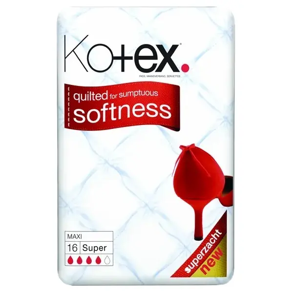 Kotex Maxi Super Sanitary Towels Pads - Pack of 5 (80) for Women's Period Pack Period Comfort 2