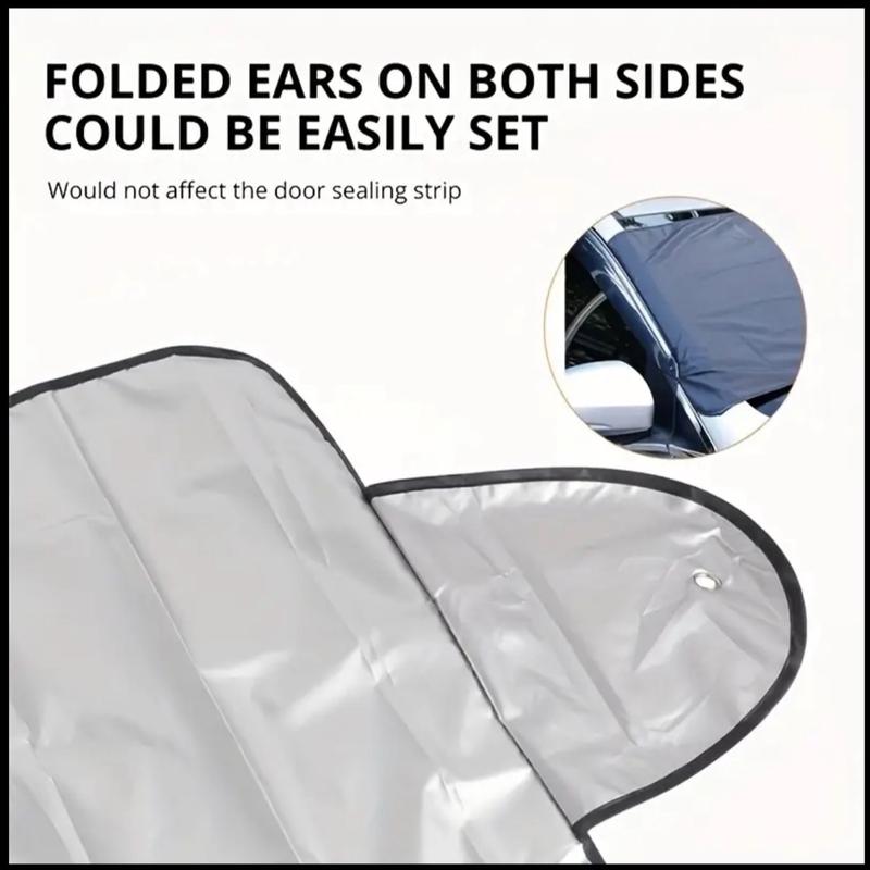 Car Windshield Cover Waterproof Sun Visor Protection Against Heavy Snow, Ice, and Frost - Compact, Portable, and Easy to Install 2