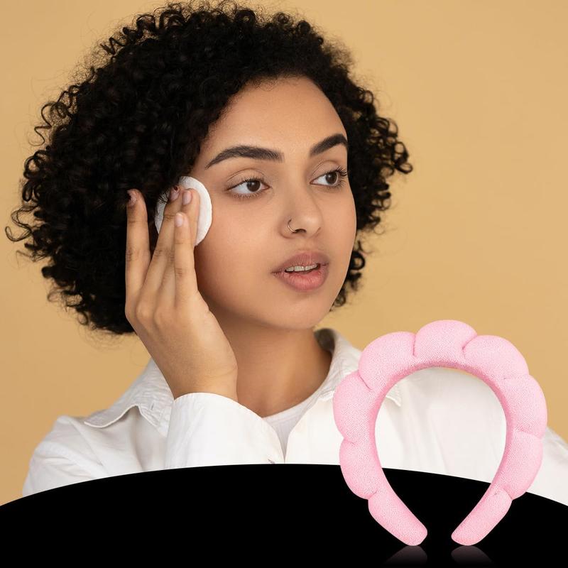 Product Introduction of GLADFRESIT Makeup Headband – Spa & Skincare Terry Towel Fabric for Face Washing, Makeup Removal & Mask (Pink) 5
