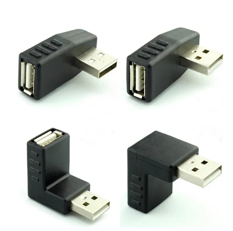 USB 2.0 A Male to Female 90° Angled Extension Adapter 2