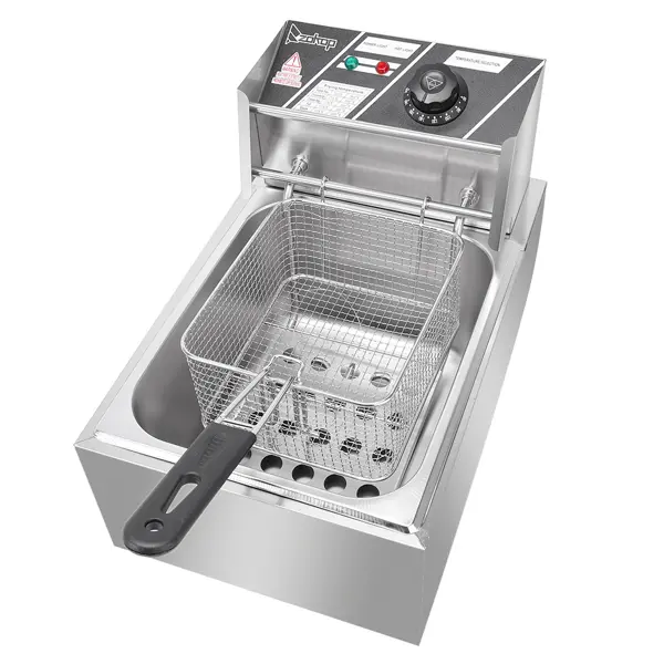 EH81 2500W 220-240V 6.3QT/6L Stainless Steel Single Cylinder Electric Fryer UK Plug 6