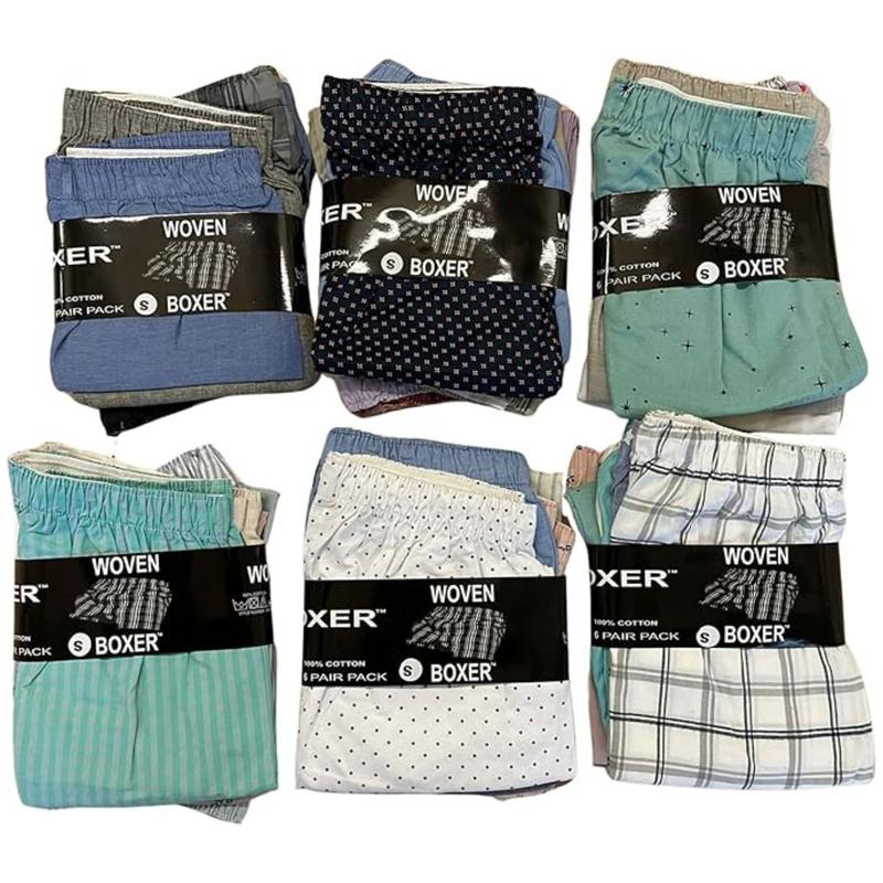 Panzy 6 Pack Men’s Cotton Blend Boxer Shorts – Loose Fit, Soft & Breathable Underwear with Elastic Waistband and Button Fly  Human 2