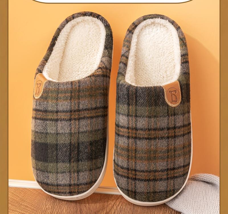 Product Introduction of Mens PLUS SIZE Luxurious Soft Plush House Slippers - Ultra-Cozy, Breathable, Anti-skid Slip-ons with Fuzzy Lining for Indoor Comfort - Ideal for Autumn, Winter, and Cool Mornings 1