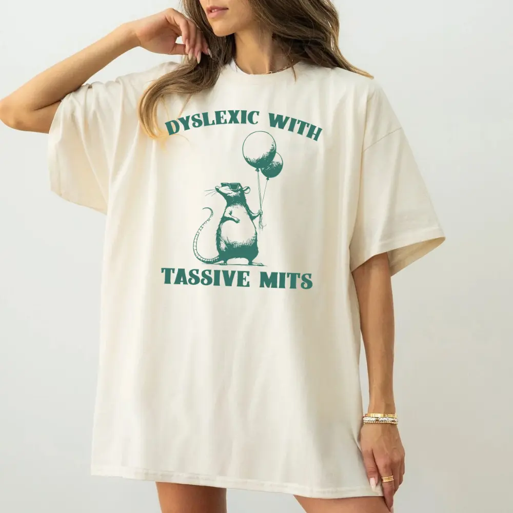 dyslexic cute text funny Top Womenswear Tshirt graphic  tee  women's shirts teeshirt rude  tops slogan  shirt