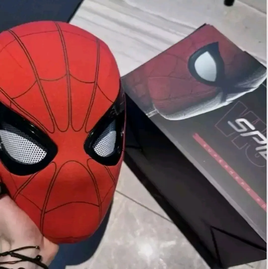 Spider Man Mask Moving Eyes Chin Control Eyes | Full Helmet Props ️Christmas Gift