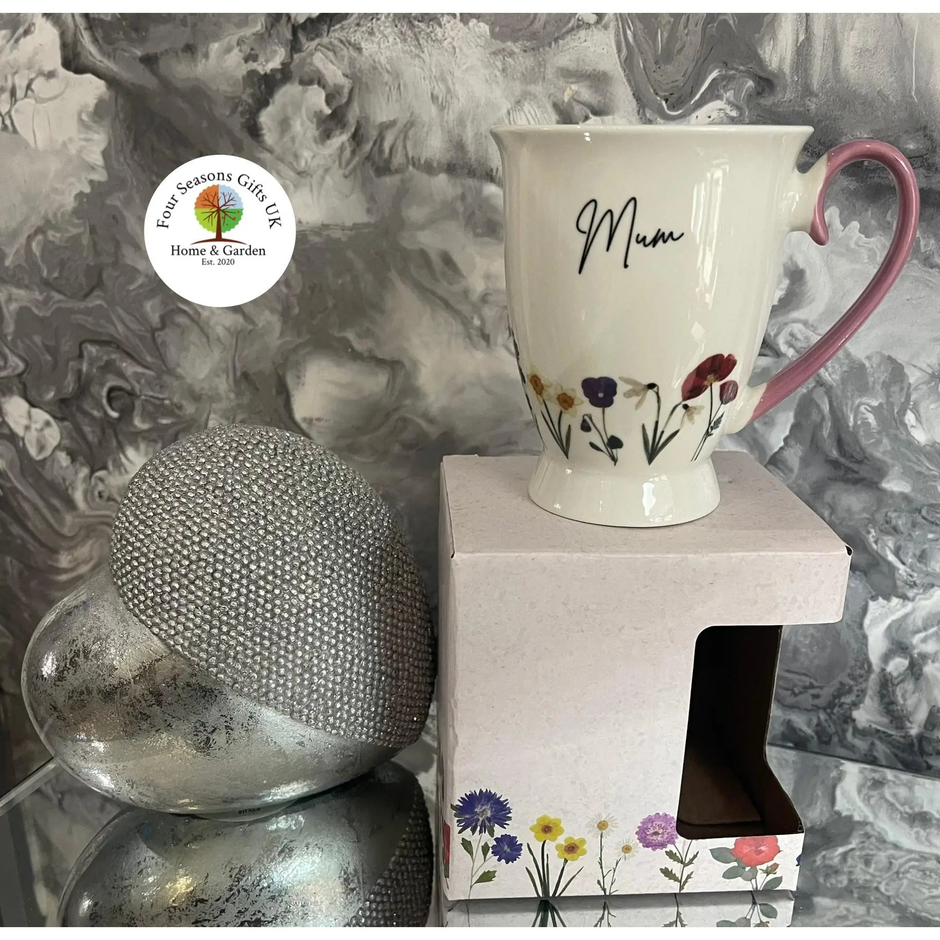 Mum Personalised Wild Flower Floral Coffee Mug Cup Mothers Day Garden Gifts