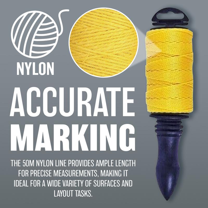 New 152m Builders Line Rope String Building Bricklaying Brick Handle Measuring 4