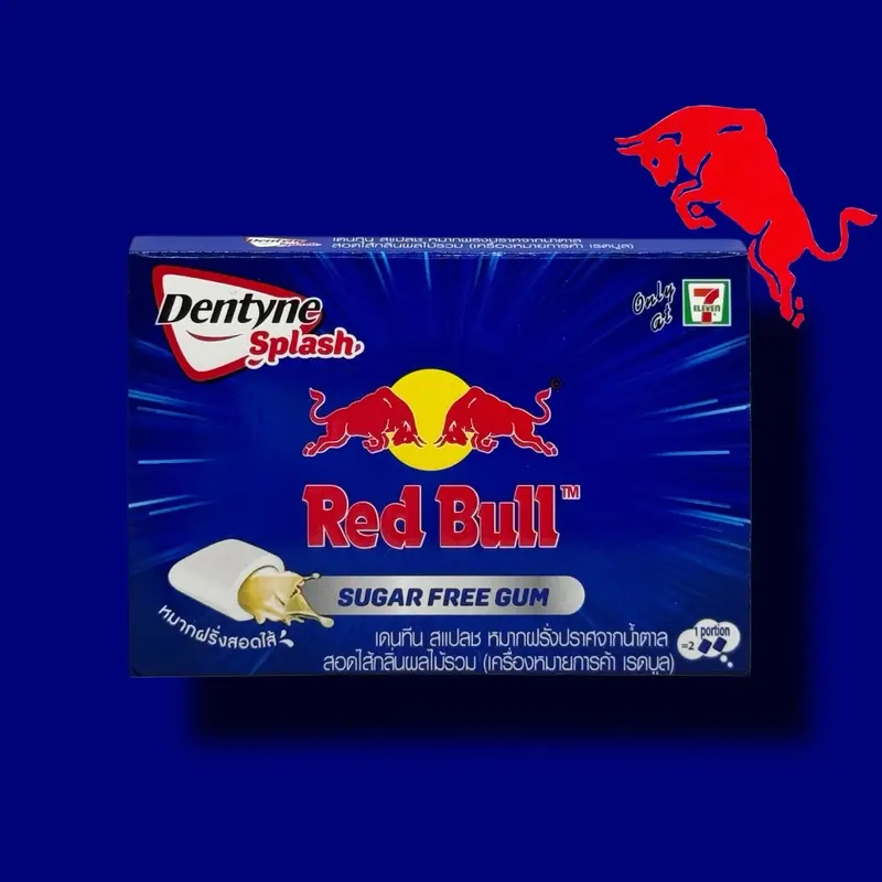 Red Bull Exotic Dentyne Splash Sugar Free Gum (Thailand) - Snack Chewing Gum 3