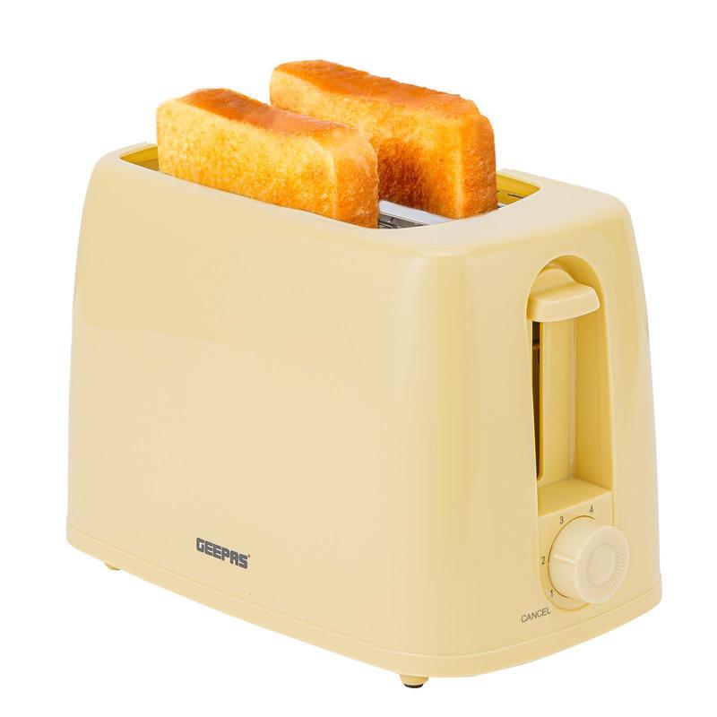 Geepas 2 Slice Bread Toaster 6 Level Browning Control with Crumb Tray 650W 1