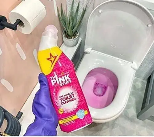 The Pink Stuff Miracle Bathroom Cleaning 4pcs Bundle – Includes Bathroom Cleaner, Foaming Toilet Cleaner, Toilet Gel & Cream Cleaner, Scourer – Tough on Stains, Gentle on Surfaces- Household 2