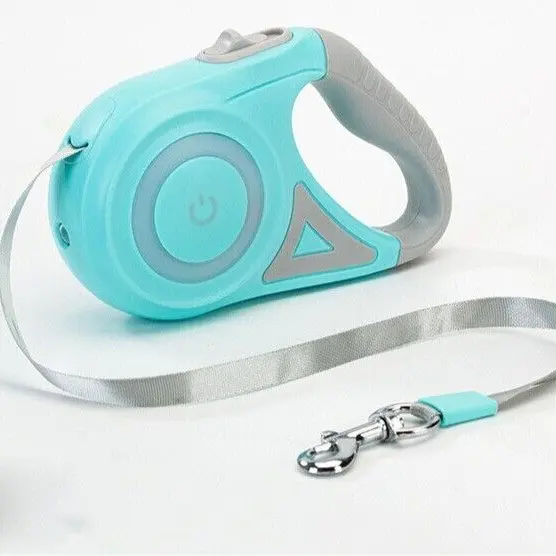 Retractable Led Dog Leash with Led Light and Non-slip Handle, Summer 16 Ft Adjustable Tractor Rope for Night Walks, Dog & Cat Accessories for Large Medium Dogs, Dog Refresher Collar Accessories 3