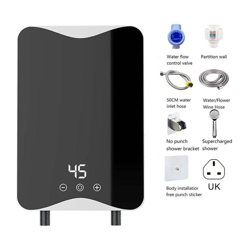 5500W Electric Tankless Hot Water Heater Instant Boiler Under Sink Tap Bathroom 4