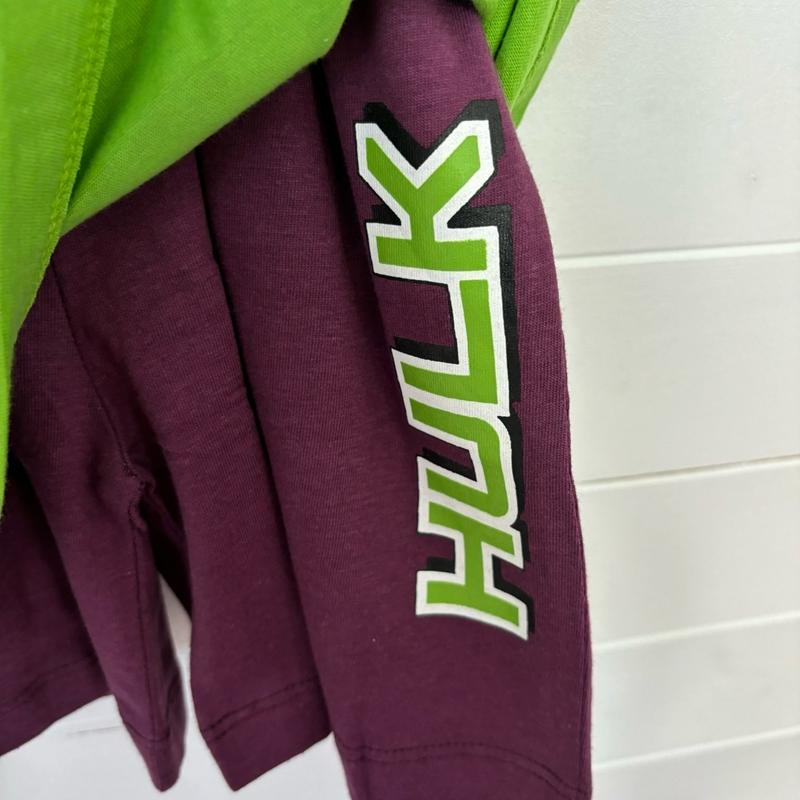 9-10 Years Marvel Hulk Boys Pyjamas Pjs Nightwear Sleepwear Pajamas Two Piece Set Kids Childrens Superhero Character Green Short Sleeve Top Shorts Avengers 2