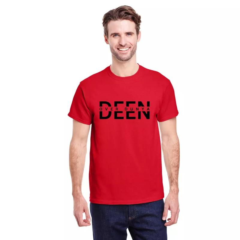 Personalised Name T Shirt Mens Ladies Unisex Tee Deen Over Dunya Muslim Gift Top 3