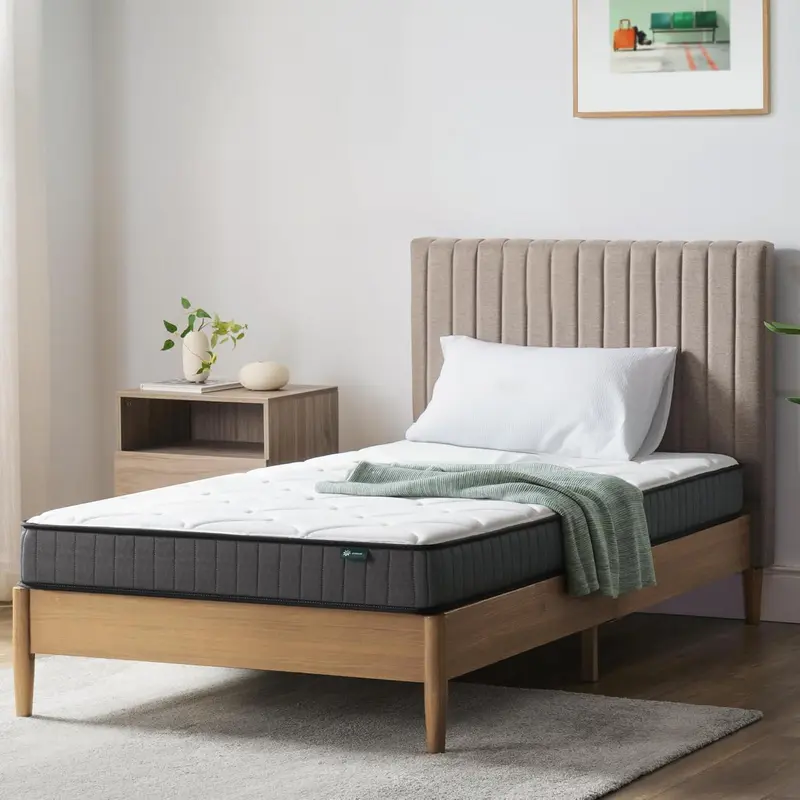 ZINUS Single Pocket Spring & Memory Foam Mattress - 3 ft x 6.2ft & 6 Inch depth |   Skin-friendly Soft & Durable |   Orthopedic Mattress |   Perfect Ergonomic Sleeping Position |   OEKO-TEX Certified, White 7