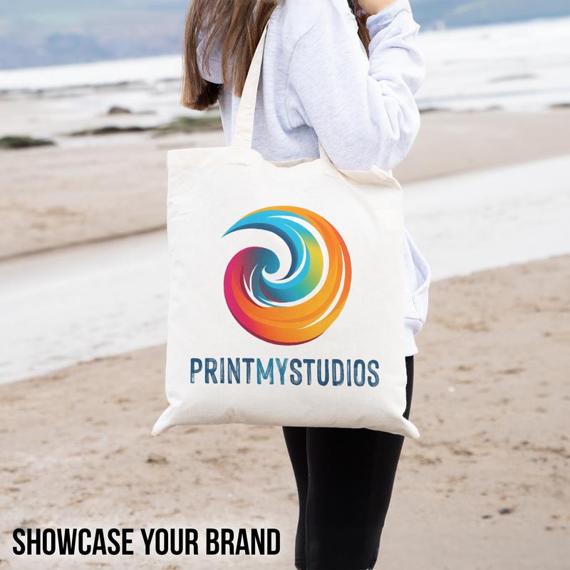 Personalised Tote Bag For Life | Custom Printed Text, Logo, Photo, Image or any other design. Wholesale Shopping Carryall Shoulder Shopper Bulk Buy. Gift for him her animal lover. For Business and events merchandise, Marketing Branding 2