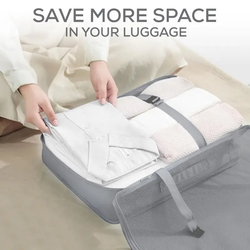 Travel Compression Suitcase Bag with 8 Pcs Luggage Storage Organisers: Packing Cubes 6