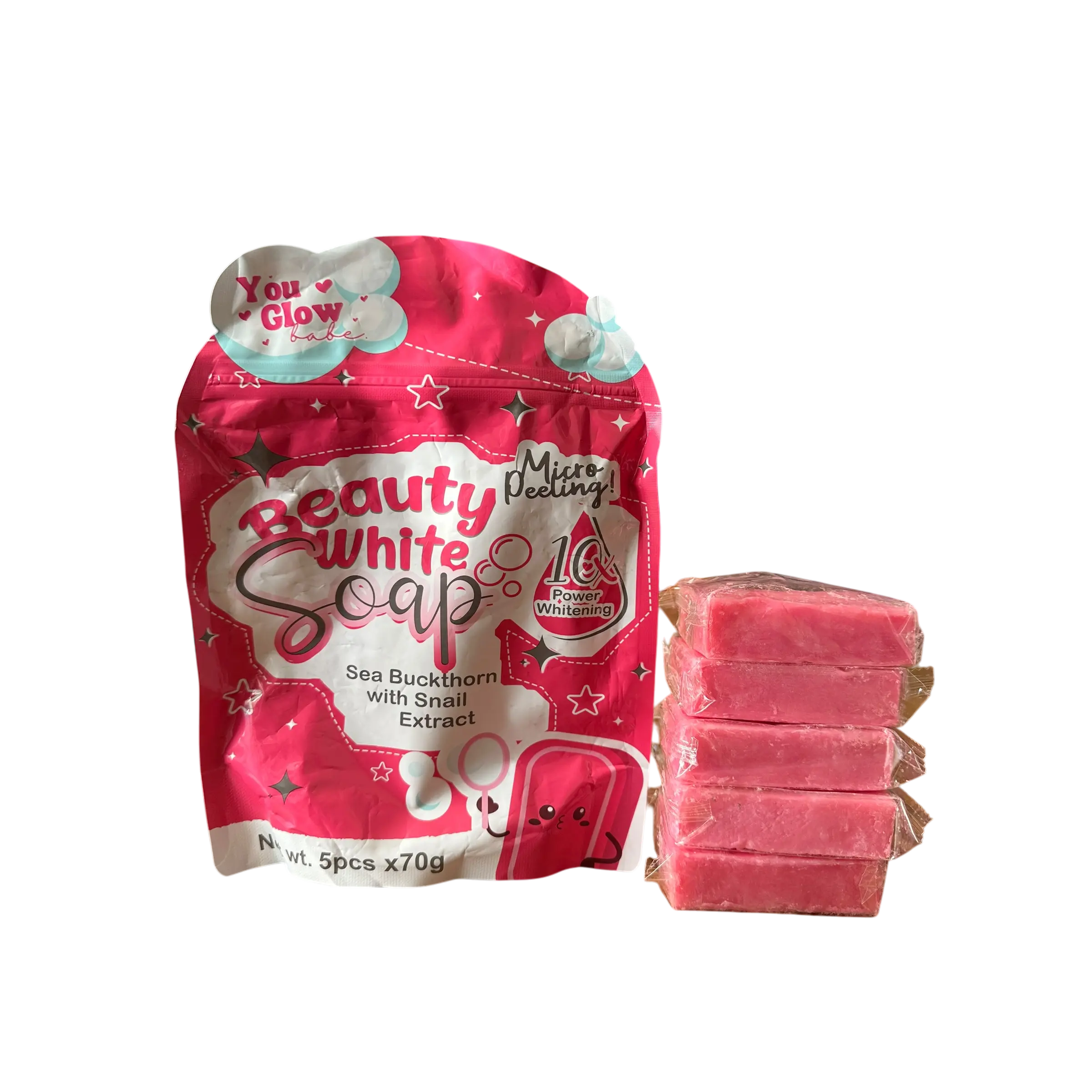 You Glow Babe Beauty White Soap 5pcs x 70g Sea Buckthorn with Snail Extract  Body Care Exfoliant