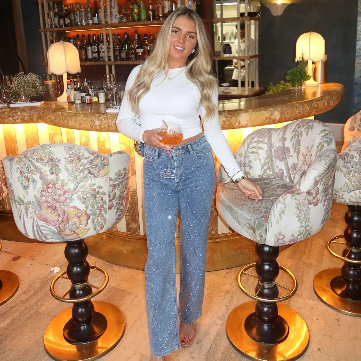 Diamonte stretch jeans