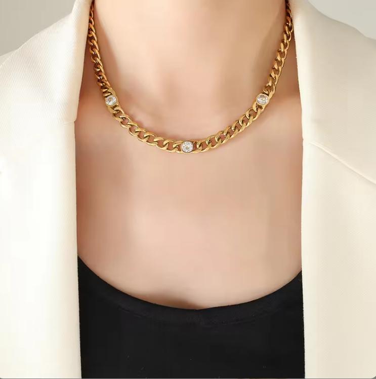 Madeira Chunky Cuban Necklace / 18K Gold Plated fine jewelry fashion 2