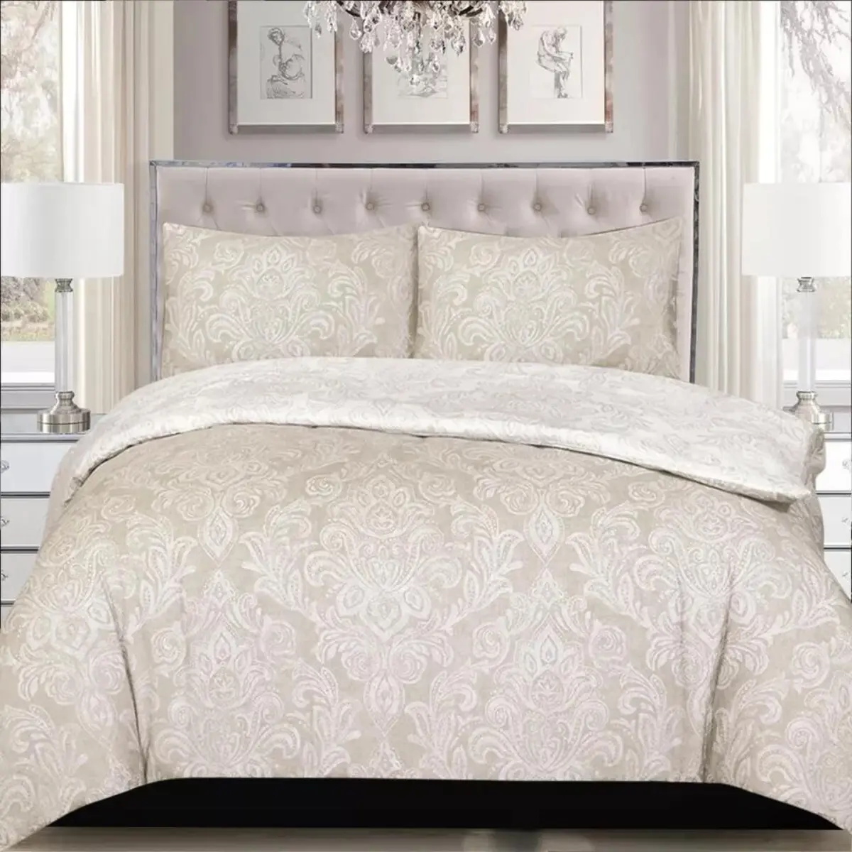 Rich Cotton 3PCS Bedding Set Single Double King Size Duvet Quilt Cover Set Multicolored soft duvet set grey white black breathable duvet covers durable printed duvet sets machine wash bedset anti-drop super king fade resistant pumpkin bedding set