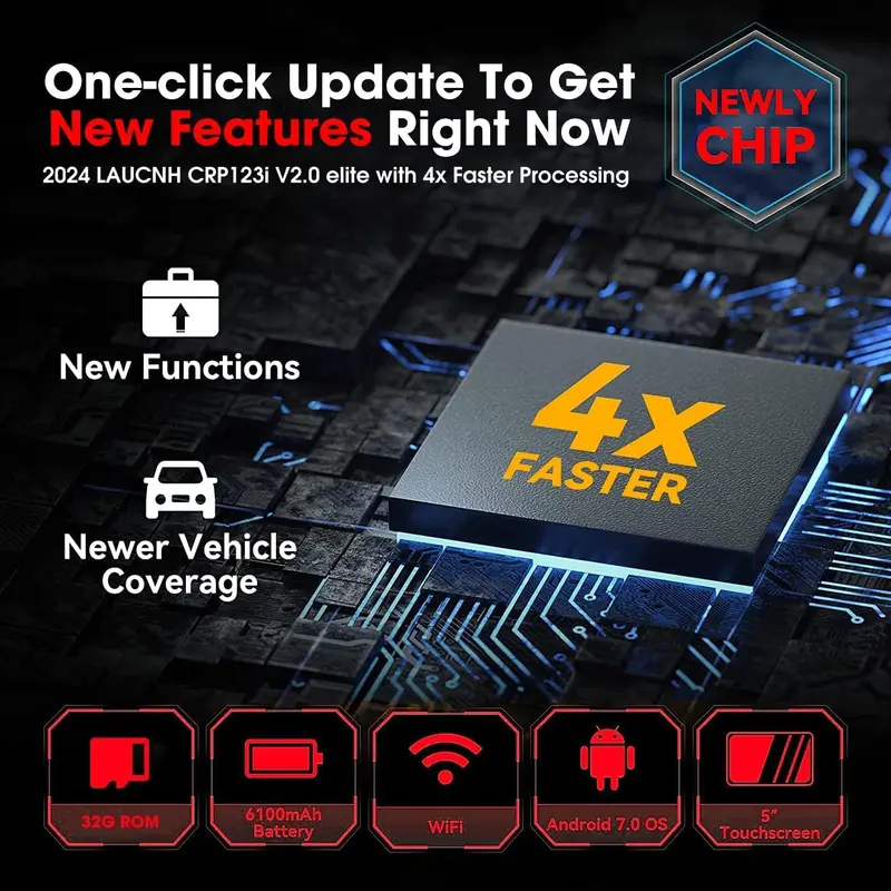 OBD2 Code Reader CRP123i V2.0 OBD2 Scanner, OBD2 Diagnostic Tool with 4 System ENG/ABS/SRS/AT Diagnosis, 7 Reset Throttle/Oil/SAS/DPF/ABS/Brake/BMS Auto, Lifetime Software Update 3