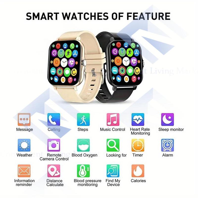 Product Introduction of Men's & Women's Smart Watch: Track Calories, Heart Rate, Sleep, Blood Pressure & More! Compatible With Android & IOS. Devices Wearable Smartphone( non-watertight) 0