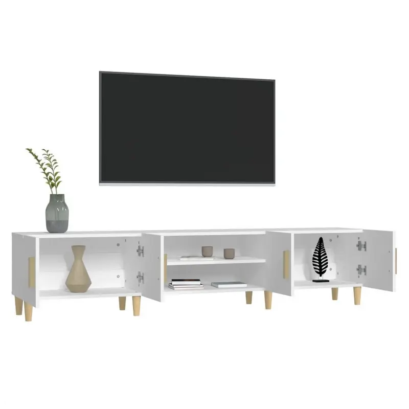 vidaXL TV Cabinet White 180x31.5x40 cm Engineered Wood 4
