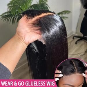 Glueless Lace Front Wigs Human Hair Pre Plucked Pre Cut180% Glueless Human Hair Wig Wear Go Straight Human Hair Lace Front Wig 6x4 5x5 7x5 Pre-Cut Glueless Lace Wig