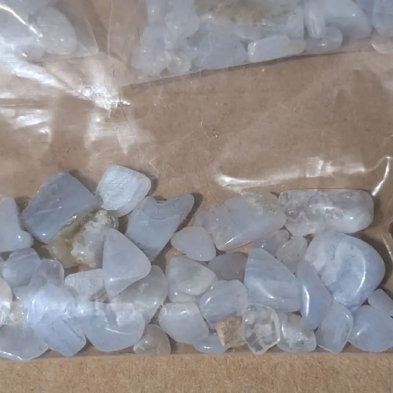 small blue chalcedony crystal chips 1
