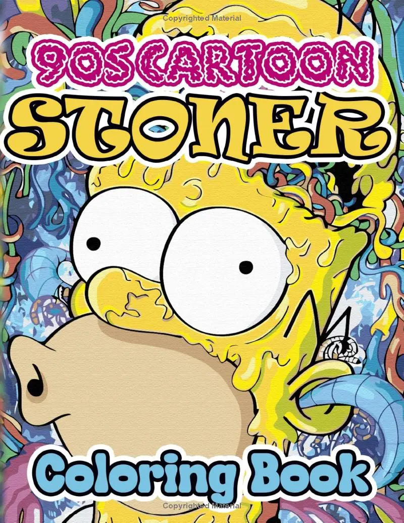 Stoner Coloring Book: 50+ Trippy Psychedelic Stoner 420 Coloring Pages For Adults With Many Favorite Characters For Stress Relief And Relaxation