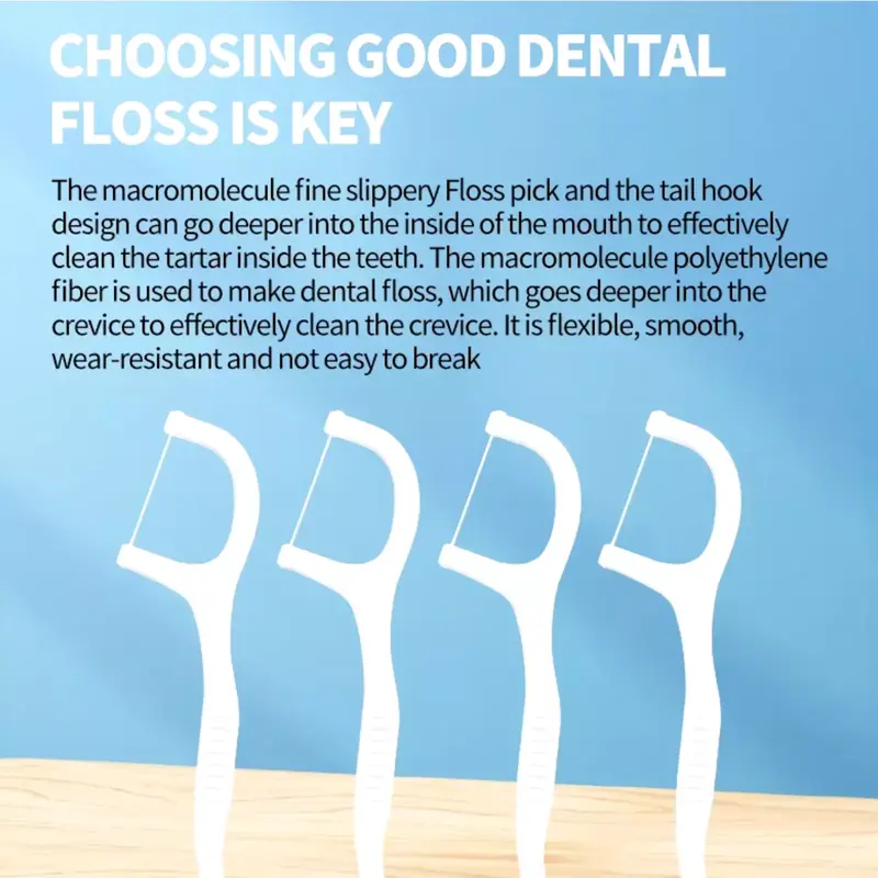 100 Dental Floss Sticks Interdental Tooth Harps Teeth Picks Oral Plaque Care 5