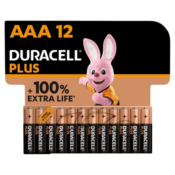 Duracell AAA Plus Power +100% Batteries, Pack of 10