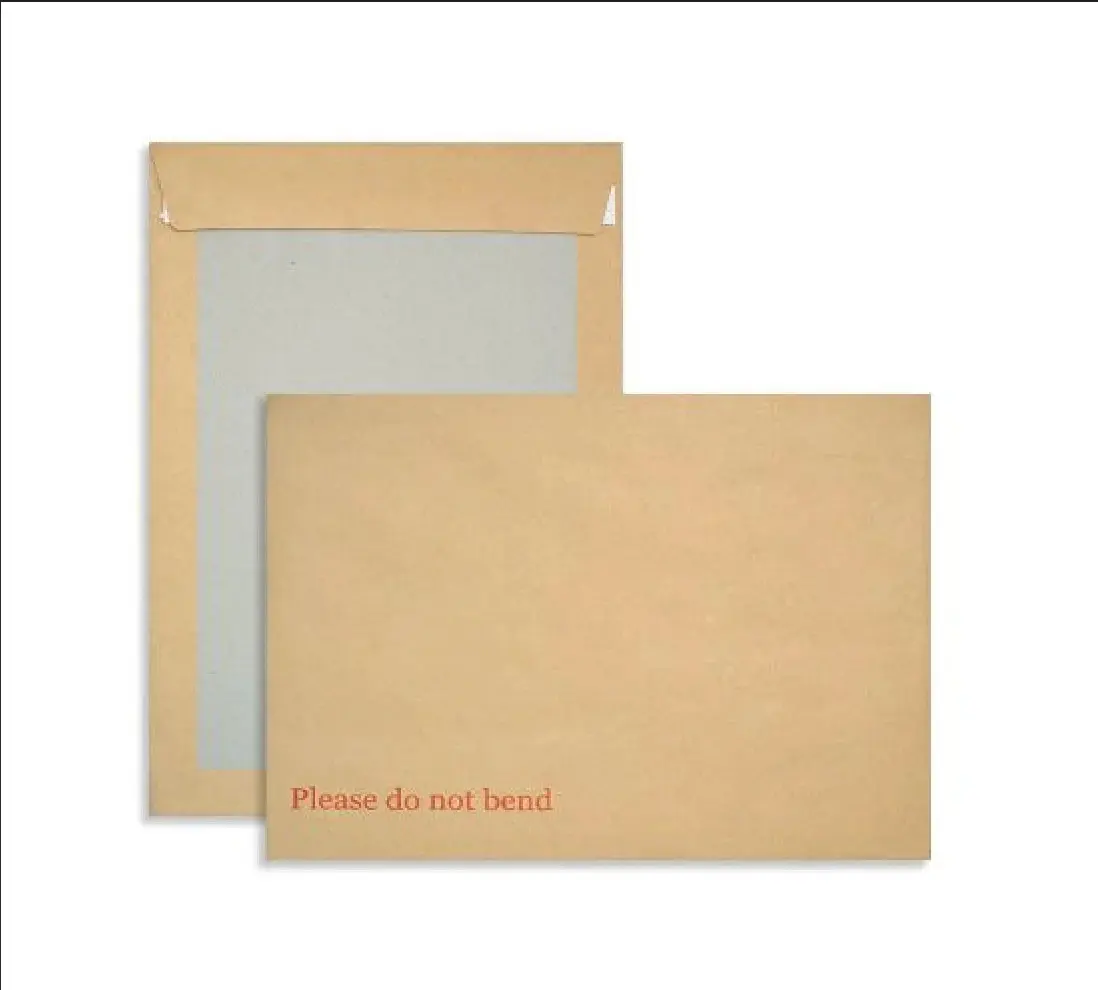 Manilla Hard Board Back Envelopes - Cardboard Backed Please Do Not Bend Envelope with Peel & Seal Strip - Perfect for Mailing, Posting & Storing Important Documents