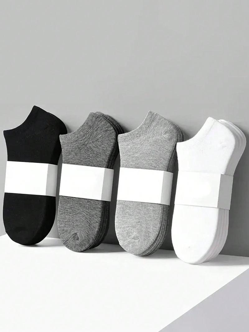 Product Introduction of 1/5/10/15/20/25/30 Pairs Men Socks Essential Ankle Socks, Soft & Lightweight All-Match Low Cut Ankle Socks, Women's Stockings & Hosiery, Gym Fabric Menswear Day Polyester Stripe Unisex Multicolor 11