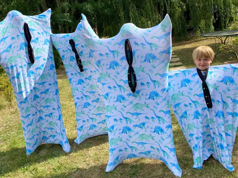 Sensory Hugs. Sensory Dinosaur Design Body Sock / Sack in 4 sizes 2