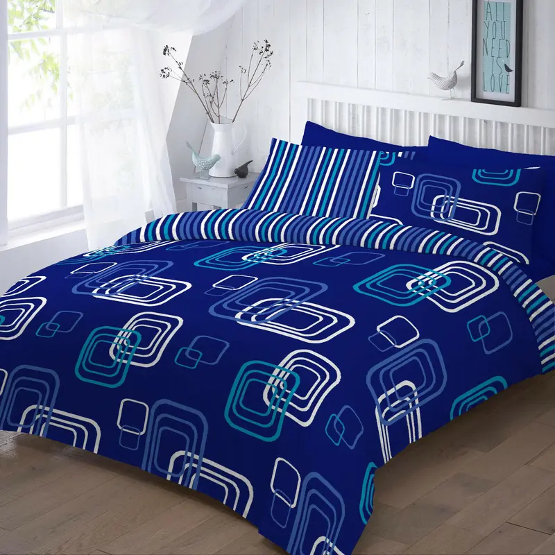 Night Zone Luxury Blake Geometric Duvet Cover Set Modern Printed Polycotton Bedding Set in All Sizes 3