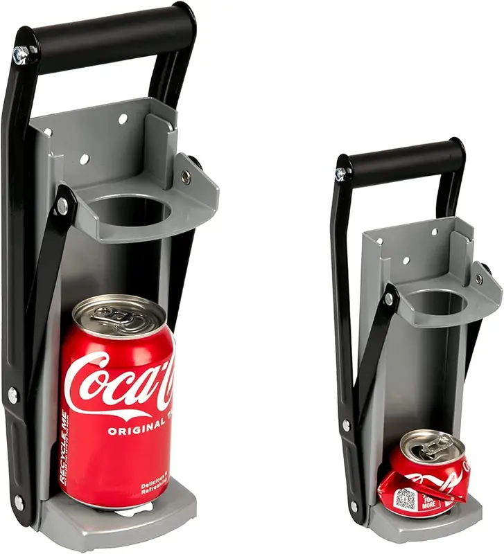 ZENO Can Crusher & Bottle Opener | 500ML Heavy Duty 16OZ 2 in 1 Crushes Soda Cans and Beer Cans | Large Beer Tin Can Crusher Wall Mounted Recycling Tool Bottle Opener | Plastic Bottle Crusher 0
