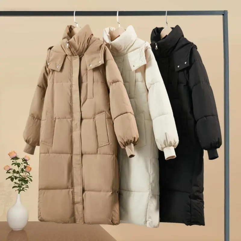 【2025】2024 Premium New winter coats for women Classic Hooded Long Puffer Coat Casual Long Sleeve Basic Jackets