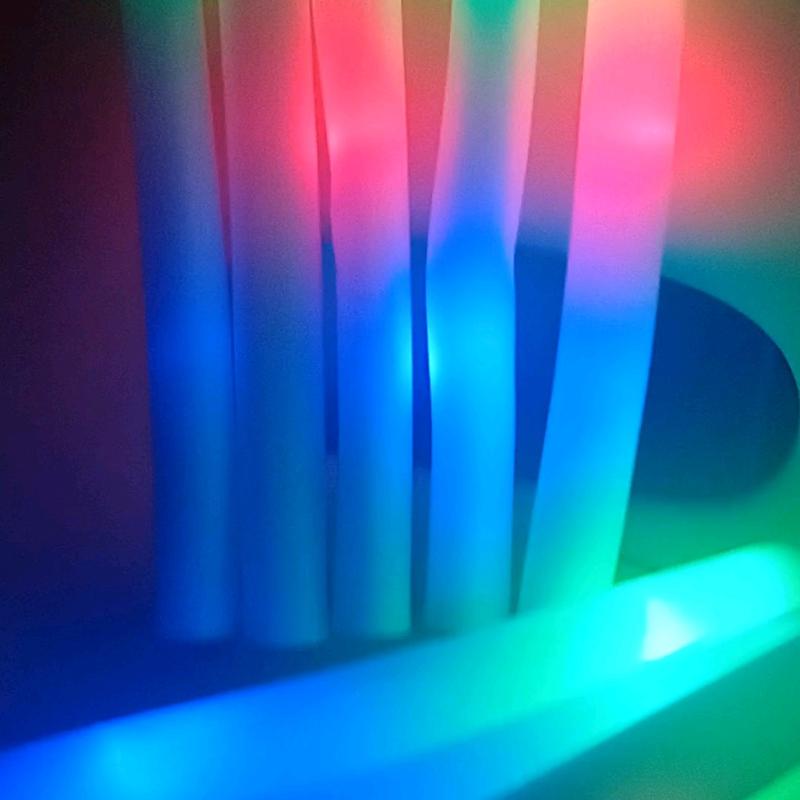 30 LED Foam Glow Sticks Party Wedding Flashing LED Light Stick Light-up Wand Party Decor Wedding Birthday Shows Concert LED Light 5