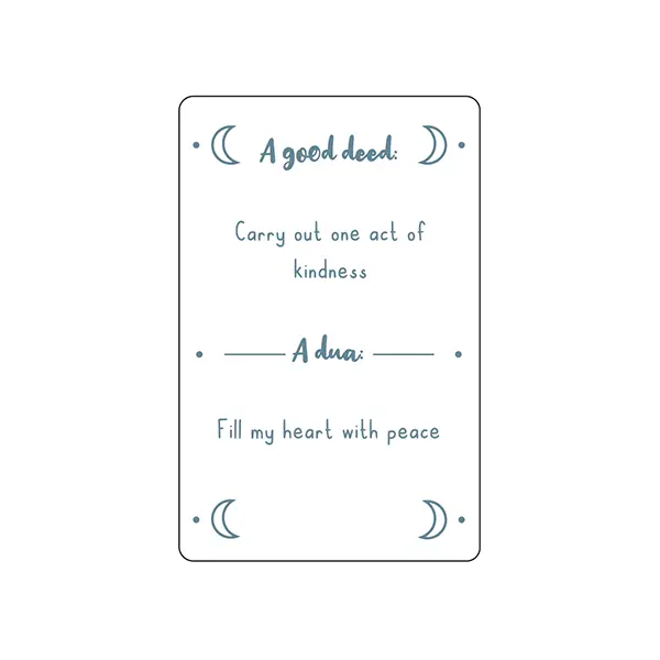 Ramadan Dua Cards - 30 A Good Deed A Day Calendar Cards 1