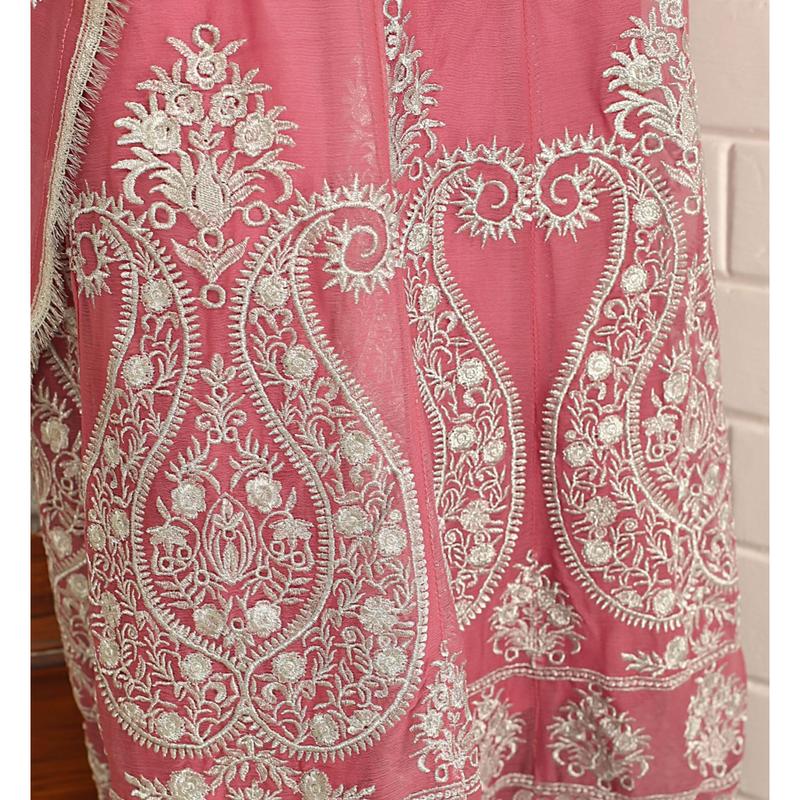 Mother & Daughter Ready to Wear Chiffon Maxi Dress Pink D-301 | Shop Pakistani Dresses 8