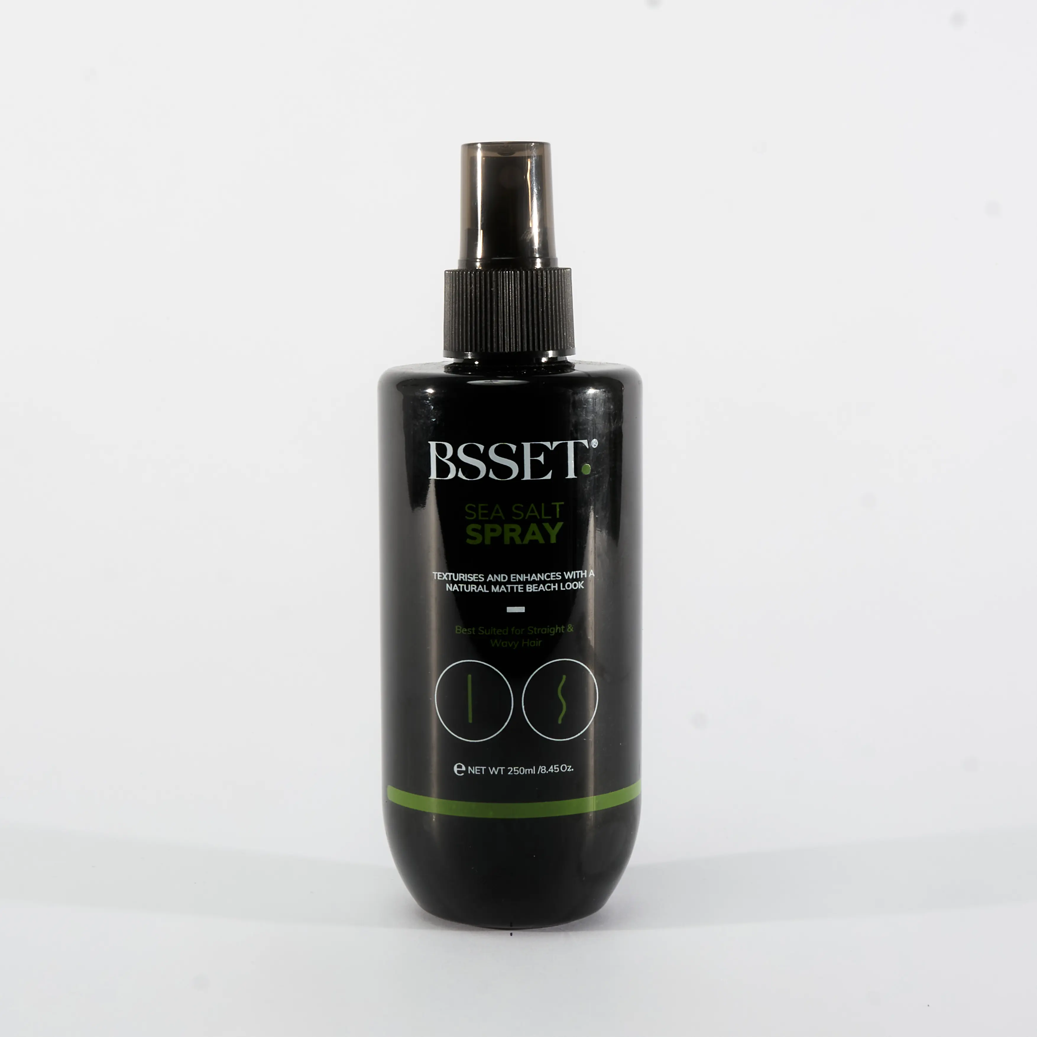 BSSET Sea Salt Spray 250ml - Texturizes and Enhances Straight and Wavy Hair - Natural Matte Beach Look