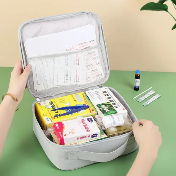 Large Capacity Portable Medicine Storage Bag for Family First Aid 1