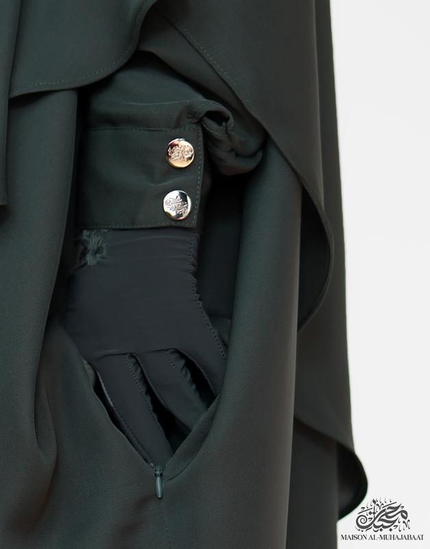 Bisht Abaya with Snap Buttons - More Colours - Womens Prayer Dress Zipper Pockets Wudu Friendly Abaya 48 to 64 Modest Fashion Women’s Islamic Clothing 3