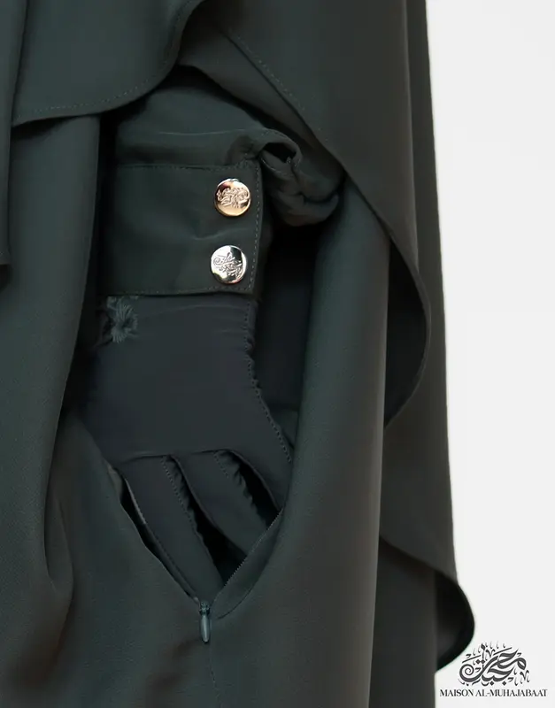 Bisht Abaya with Snap Buttons - More Colours - Womens Prayer Dress Zipper Pockets Wudu Friendly Abaya 48 to 64 Modest Fashion Women’s Islamic Clothing 3