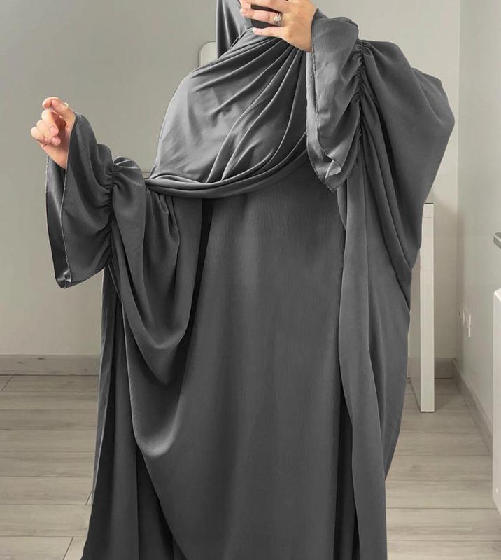 HASASERIES HS0996 1pcs Solid Color Abaya Dress regular sleeve casual dress  abaya abaya navy  blue elegant  abayas open  abaya abaya  women modesty  clothing embellished  abaya 3
