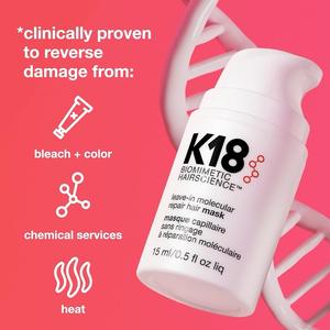 K18 Biomimetic Hairscience Leave-In Molecule Repair Hair Mask 15ml Haircare