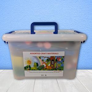 Ultimate Arts & Crafts Storage Box – Craft Materials Tub - Assorted Set for Creative Projects - Over 30 Materials Included!